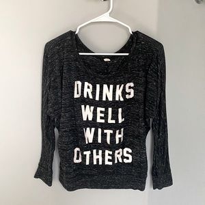 *3-For-$15 : ‘Drinks Well With Others’ LS Top